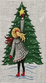 Patti Mann Needlepoint - Putting the Star on the Tree